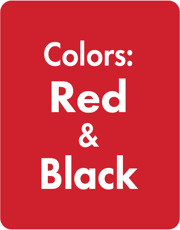 Colors: Red and Black