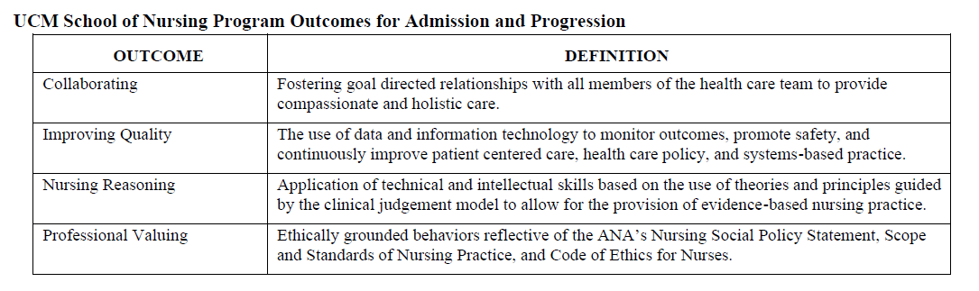 Nursing Program Outcomes