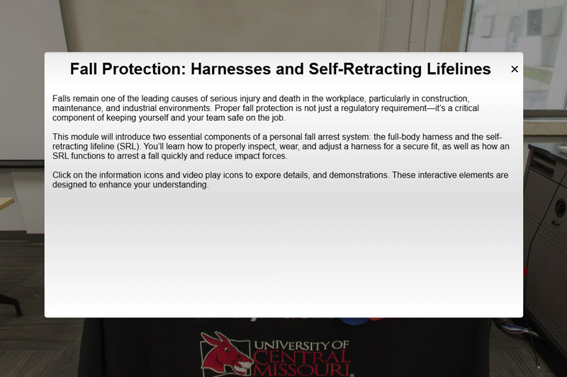 A guide of saftey harnesses on a table