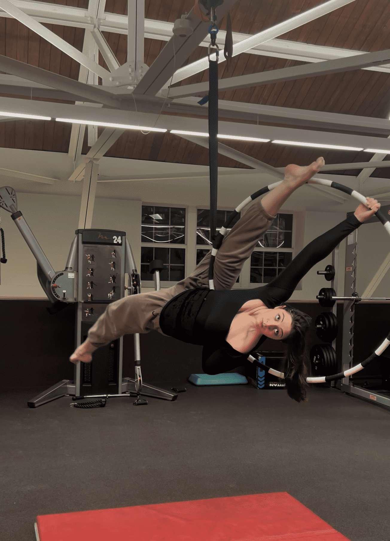 Person doing aerial arts
