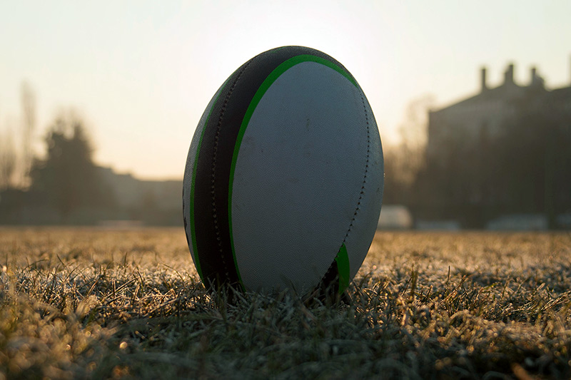 A rugby ball