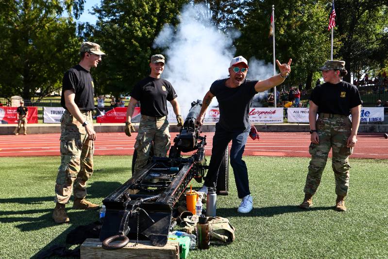 Firing the cannon