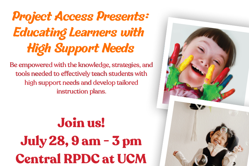 A graphic with images of special education students and text from the linked pdf