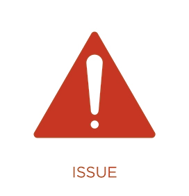 A graphic of a triangle with an alert symbol